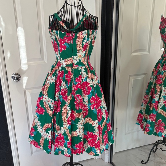 1950s swing Pinup rockabilly Shaheen Unique Vintage multicolored Floral Dress - Picture 5 of 8